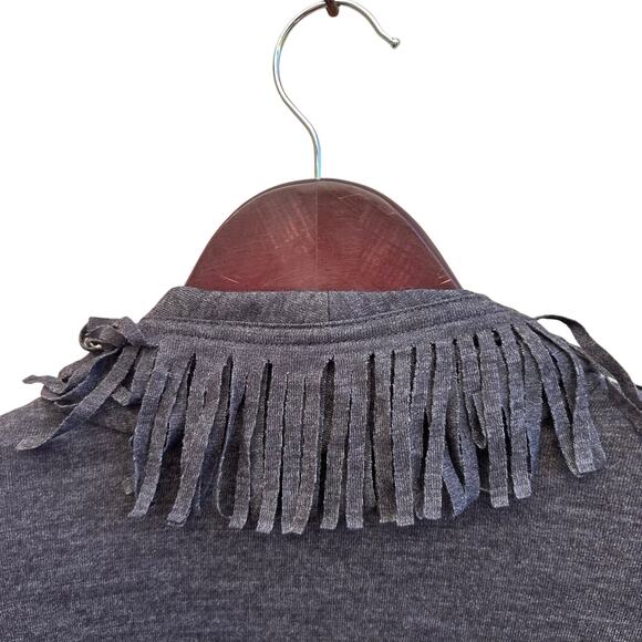 Vintage Carole Little Knit Fringe Western Boho Studded Jacket Size Womens 14 - Picture 5 of 6
